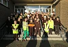 Chantal Hemphill, firmus energy Health, Safety and Environmental Manager, joins pupils of St. Malachy’s Primary School to say YES to Safety