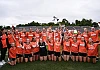 Armagh players celebrate with the cup after the LGFA ZuCar All-Ireland U18C Championship final match between Armagh and Longford at St Tiernach’s Park in Clones, Monaghan. Photograph: Ben McShane/Sportsfile