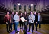 Pictured announcing the awards are from left: Lynette Fay, BBC NI traditional music mentor; Linley Hamilton, BBC NI jazz mentor; Andrew Douglas, Martha Guiney, Katharine Timoney, William Curran, Ciaran Scullion, Arts Council and John Toal, BBC NI classical mentor.