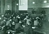 Students and teachers in a shorthand class in the Assembly Hall at Newry Municipal Technical School in the early 1900s. Pictured writing on the board is Terry Crilley, who taught at the Abbey Christian Brother’s Grammar School in Newry, as well as teaching evening classes at the Technical School. Courtesy of Mary Clarke