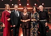 Susan McCann pictured with presenter Daniel O'Donnell, her granddaughter Sinead, daughter Linda and husband Denis Heaney during recording for the new series of 'Opry le Daniel'.