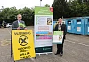 Newry, Mourne and Down District Council Chairperson, Councillor Charlie Casey picture with the Council&rsquo;s Head of Waste Processing, Liam Dinsmore at Newry Recycling Centre highlighting the Council&rsquo;s policy on recycling. From April this year, those using the Household Recycling Centres must sort their recyclables as it is no longer permitted to dispose of recyclables in the waste skips.