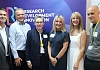 Dr Steven Austin, Medical Director; Simon Gibson, Assistant Medical Director; Eileen Mullan, Chairperson; Mairead McLogan, Clinical Trial Participant; Professor Patricia Campbell, Medical Director for Research, Development and Innovation; and Steve Spoerry, Chief Executive, at the opening of the Commercial Research Delivery Centre.