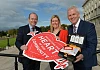 Over 300 external defibrillators will be installed in SPAR, EUROSPAR and VIVO branded stores across Northern Ireland throughout 2016, thanks to a campaign launched by Henderson Group. Pictured is Chief Medical Officer Dr Michael McBride who has given his full support to the campaign, with Henderson Group's Head of Corporate Marketing, Bronagh Luke and Sales & Marketing Director Paddy Doody.