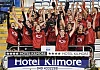 A victorious Down team celebrate their All Ireland win over Antrim. Photograph: Brendan Monaghan