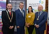 Michael Gaynor, President of Dundalk Chamber, Thomas McAvoy, CEO of Louth Local Enterprise Office, Denise Marron, InterTradeIreland and Michael McKeown, President of Newry Chamber of Commerce at the Cross Border Business Expo in the Carrickdale Hotel.  