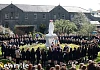 Our Lady's Grammar School, Newry celebrates it's 125th Anniversary this year and the tradition of the May Procession has been going on ever since. Students gather in front of the statue of the Virgin Mary in the grounds of the Convent of Mercy. Photograph: Columba O'Hare