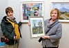 Mary McCabe and Rosaleen Tohill from Newry Art Society at the opening of the exhibition. Photograph: Columba O'Hare/ Newry.ie 