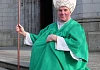 A very proud 'St Patrick' announces plans for this years St Patrick's Festival in Newry. Photograph: Columba O'Hare 