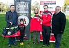 Brian Reid, Deli Lites, Finlay Reid, Michelle McGuinness, Deli Lites, Club Secretary and Senior Player Richie Reynolds with Chairman Malachy McCourt launching the new sponsorship of St Bronagh’s GAA. 
