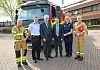 Health Minister Mike Nesbitt and DAERA Minister Andrew Muir pictured with Firefighter Ray Glynn, Assistant Chief Fire & Rescue Officer Marcus Wright, Watch Commander Michaela Corr and Crew Commander Sheena McKieverigan from NIFRS.