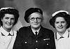 Mary (Molly) Best pictured at the time of the Second World War wearing her ARP uniform and flanked by her daughters, Margaret and Mary.  Originally from Jerrettspass, near Newry, Molly was a nurse in the First World War serving in France and on a hospital ship, HMHS St. David.  Her daughters also became nurses at the Royal Victoria Hospital with Mary retraining as a Midwife and working at the Moyle Hospital in Larne. Courtesy of the Geary Family