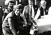 Pat Jennings, former international goalkeeper, at a Rally organized by the Newry and District Old Vehicle Club.  The occasion was to mark the opening of Barney’s BP Oil Filling Station at Killeen.  Proprietor of the new station was Mr. Noel McKevitt. Newry and Mourne Museum Collection.