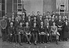 Éamon Donnelly was the Ulster Organiser for Sinn Féin in the 1921 election campaign and was Michael Collin’s election agent in Armagh. This photograph features Michael Collins, with a reception committee outside City Hall, Armagh. Front row from left to right: Michael Garvey, Seán Ó Muirthile (Sean Hurley), Éamon Donnelly, Michael Collins, Harry Boland, Tom Cullen (Collins’s bodyguard), Joseph Dolan. Courtesy of Donal Donnelly-Wood