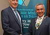 Newry, Mourne and Down District Council Chief Executive, Liam Hannaway congratulates Chairman, Cllr Mark Murnin, the first recipient of the new Chain of Office.