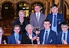 Pictured at the Newry Musical Feis Organ Solo (Open) Competitions at St Catherine's Dominican. Alma Brown, President, Newry Musical Feis presents the Alma Brown Cup to Harry McMahon, Burren, winner in the Junior class. Looking on are from left: Annie Diamond, Castledawson, Novice class winner; Daire Downey, Bronze in Junior class and Terry Rafferty, Silver in Junior class. Back: Dr Mary Goss, Feis Administrator; David Grealy, Adjudicator and Eoin Cassidy, Gold in Intermediate class. Photograph: Columba O'Hare/ Newry.ie