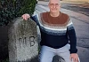 John McCabe with one of the Boundary Stones at top of Violet Hill Avenue