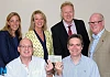 Clanrye Abbey Developments presented a cheque for £10,000 to Newry 2020  to assist with its Feasibility Study into the provision of a Newry City Park at the Albert Basin. Michael Savage, left, Chair, Clanrye Abbey Developments is pictured presenting the cheque to Brian Cleland, Chair, Newry 2020 while looking on are Clanrye Abbey Developments Board Members, from left: Jane Magill, Secretary; Ciara Blaney, Director; Brendan Jackson, Treasurer and Peter McEvoy, Director. Photograph: Columba O'Hare