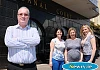 Richard Moore at the Canal Court Hotel today with event organisers Joanne Callan, Gemma Murphy and Deborah Loughran. An Evening with…Richard Moore will take place on Thursday 19th June 2014. Photograph: Columba O'Hare