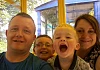 Philip Hayes pictured with his wife Joanne, and their sons, Jack and Ben.