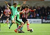 Shay McCartan in action for Lincoln City. Photograph: Graham Burrell