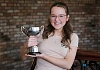 Sofia Plumb, Lurgan the winner in  Favourite Poem, over 12 and under 14 pictured with The Bright Sports Cup. Photograph: Columba O'Hare/ Newry.ie  