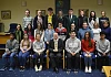 Chairperson of Newry, Mourne and Down Council, Cllr Charlie Casey pictured with newly elected Chairperson of Newry and Mourne Youth Council, Odhran McAllister, Youth Councillors, Kerri Morrow DEA coordinator for Newry and Rosie Carey & James Treanor Education Authority.