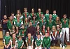 Cathal Fegan and his Taekwondo School pictured with Cllr Kevin McAteer.