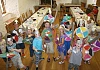 Children making Viking shields and swords at Newry and Mourne Museum Summer Camps. Newry and Mourne Museum Collection