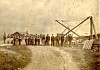 Photograph of quarry workers at the Croreagh/Crow Hill Granite Quarry, c.1914. Newry and Mourne Museum Collection