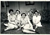Patricia Mahood (front, centre) with nursing colleagues outside the ‘Sisters Mess’, British General Hospital, Poona, India.   Newry and Mourne Museum Collection
