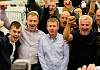 Gavin Malone and supporters celebrate his election success at Newry Sports Centre. Photograph: Columba O'Hare/ Newry.ie 