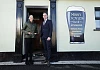 Ulster Bank business development manager Lee White pictured with new owner of Minny Doyle’s pub in Hilltown, Aveen Moreland. Photograph: Kelvin Boyes