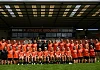 The Armagh squad before the LGFA TG4 All-Ireland Senior Championship round 3 match between Armagh and Waterford at BOX-IT Athletic Grounds in Armagh. Photo by Ramsey Cardy/Sportsfile 