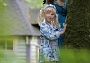 Patricia Nagalska (6) from Lurgan with Fairy Patta at the Footsteps in the Forest Festival at Slieve Gullion Forest Park.