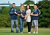 Launching the Barry Malone Golf Day are from left, Steve Malone son of the late Barry Malone, Fiona McGuinness club PRO, Helen Markey of sponsor Markey Drilling Limited and Michael Malone son of the late Barry Malone. 