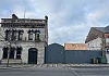 Former site of the Matt D’Arcy and Co. Distillery. Plans to revive the distillery and turn it into a bar, restaurant and visitor experience were abandoned and however the William Barre designed façade is still present.