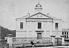 Thomas Duff was the architect of Newry Court House which opened in 1843. Seen here c.1900, the Court House was damaged by a bomb in 1972 when the gates and railings were destroyed. Newry and Mourne Museum Collection