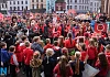  An Dream Dearg demonstration for Irish Language rights in Newry in 2017. Photograph: Columba O'Hare