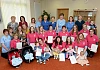 Breastfeeding Peer Support Volunteers celebrating receiving their certificates with Siobhan Rooney Non-Executive Director, Southern Trust and Lead Midwife for Community Patricia Kingsnorth and Trust Community Midwives