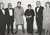 Photograph of the Newry Drama Festival Committee with adjudicator Anna Manahan and guest John Lynch, 1985. Newry and Mourne Museum Collection.