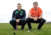 Armagh manager Kieran McGeeney and star player Mark Shields launch the St Killian’s Whitecross GAC Barry Malone Memorial Golf Day, which takes place on Saturday, July 18, at Ashfield Golf Course. Photograph: John Merry