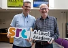 Mark Murphy, right, from Warrenpoint who studied A-Level History at SRC and is now considering progressing onto Higher Education to study a History or Art Degree. Murphy is pictured with Henry McCloy, SRC  Curriculum Area Manager 
