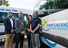 Newry, Mourne and Down District Council Chairperson Councillor Philip Campbell (second left), with Chris Moore (left) from the UK Shared Prosperity Fund which, supported by the Strategic Stakeholder Forum, provided funding for two new minibuses and drivers for Down Community Transport and Newry and Mourne Community Transport. Included are Down Community Transport manager Shelieen Brady and Newry and Mourne and Community Transport Chief Executive Stephen Yeomans.  