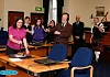 Addressing the Haggis at the old Newry and Mourne District Council. Photograph: Columba O'Hare 