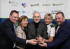 Pictured at the launch are from left: Jonathan McKeown from CRASH Services, Katrina Godfrey, Permanent Secretary Department for Infrastructure, TV Personality Frank Mitchell, Inspector Rosie Leech PSNI and Davy Jackson, Director at Road Safe NI.