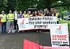 Haldane Fisher workers on the picket line on 18 June.