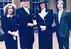 Dr Paddy Ward pictured with his wife, Wendy, and children, Julie and Alan, at Buckingham Palace when he received his MBE in 1985. Courtesy of Wendy Ward