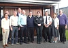 Conor Murphy, MLA, Policing Researcher Michelle Beyers, Councillors Mickey Larkin, Terry Hearty, Jim Loughran and Roising Mulgrew with Inspector Lorainne Dobson Constable Mark McGarrity, South Armagh NPT and Superintendent Tim Myers in Ti Chulainn on Wednesday evening.