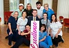 Shane Devlin, Chief Executive and Maxine Williamson, Deputy HR Director Workforce and Organisational Development with staff who are really excited to launch the Southern Trust’s Excellence Awards 2020.